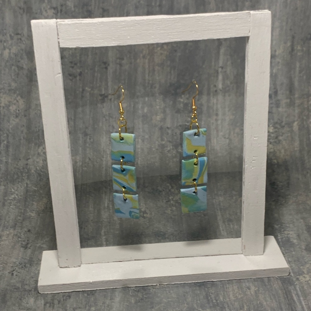 Handmade Clay Dangle Earrings